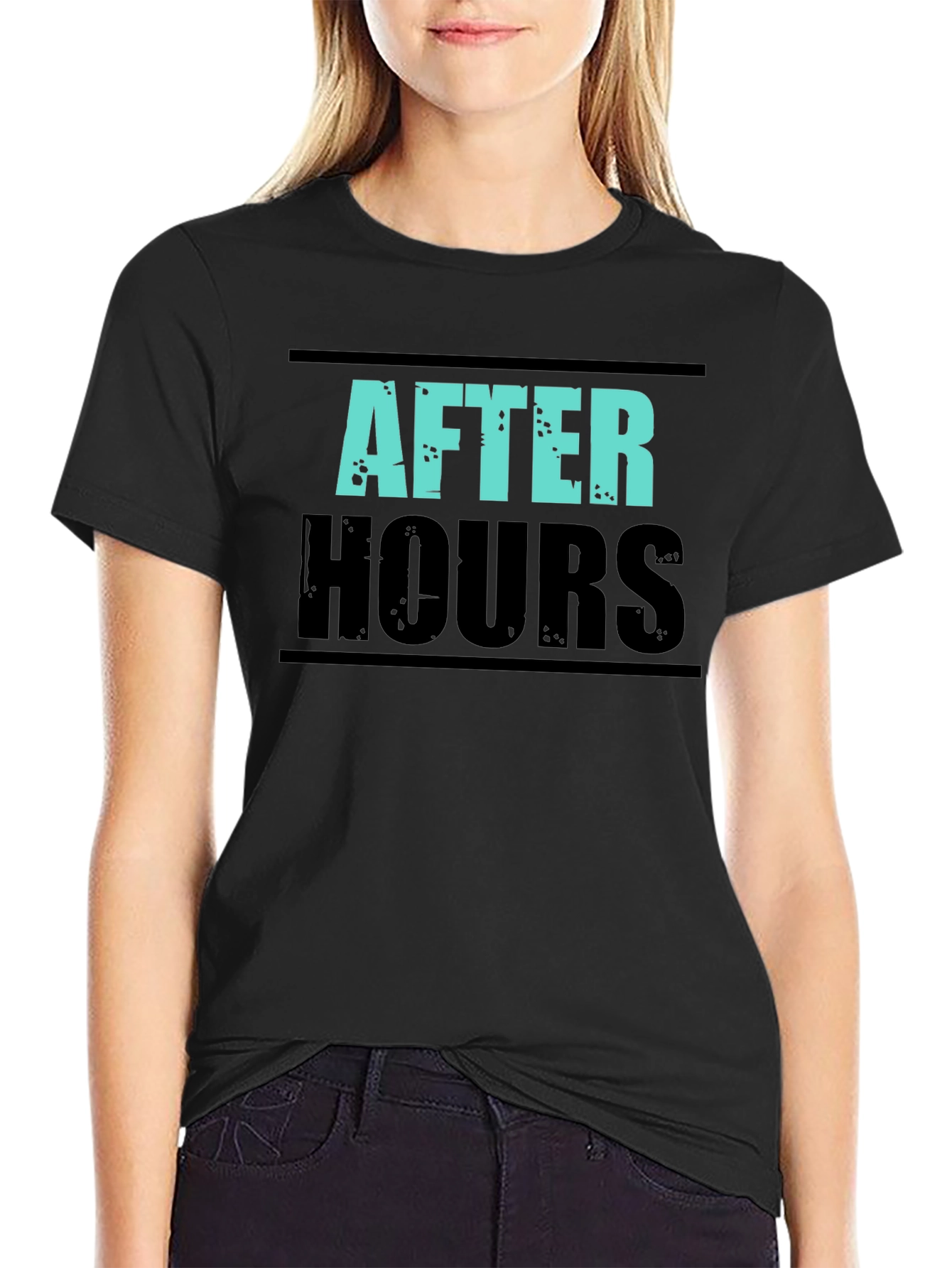 After Hours Graphic Print Black T-Shirt
