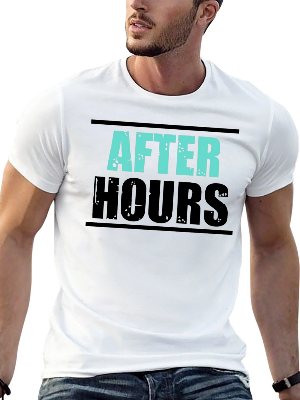 After Hours Graphic Print Black T-Shirt