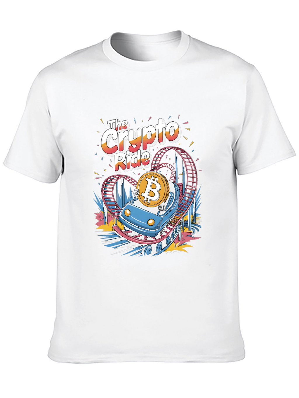 Crypto Ride T-Shirt - Bitcoin Roller Coaster Tee