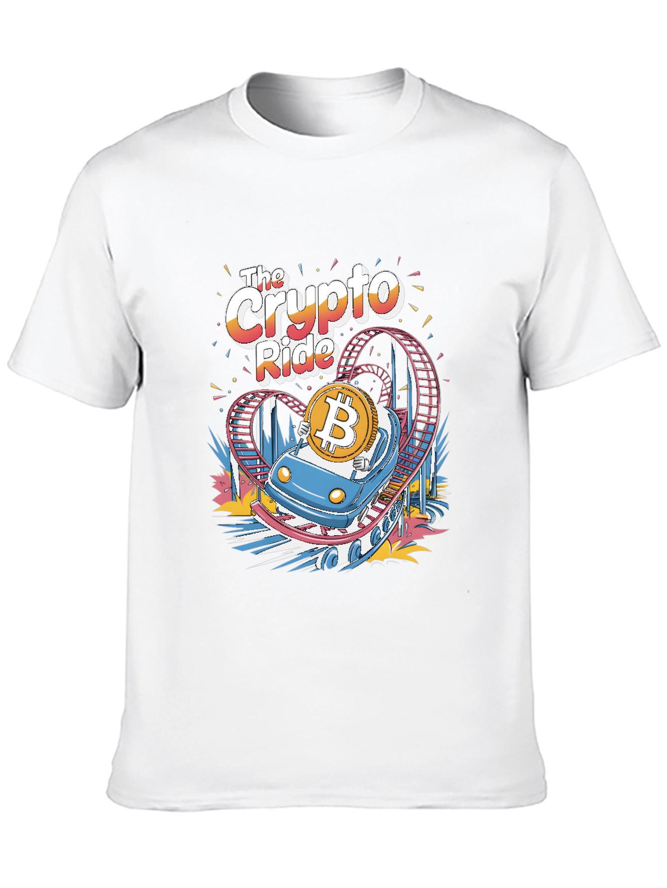 Crypto Ride T-Shirt - Bitcoin Roller Coaster Tee