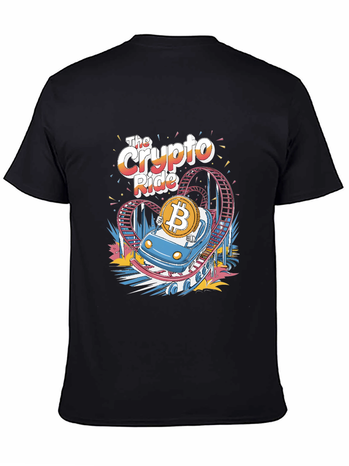 Crypto Ride T-Shirt - Bitcoin Roller Coaster Tee