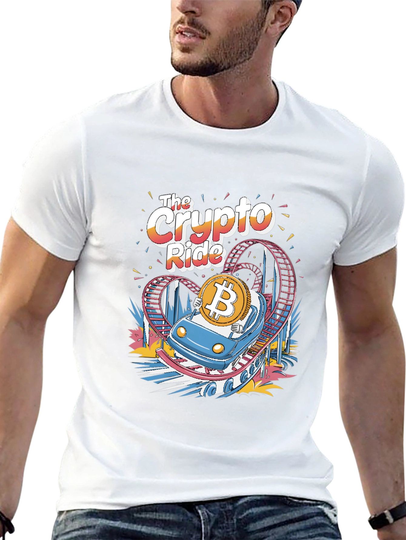 Crypto Ride T-Shirt - Bitcoin Roller Coaster Tee