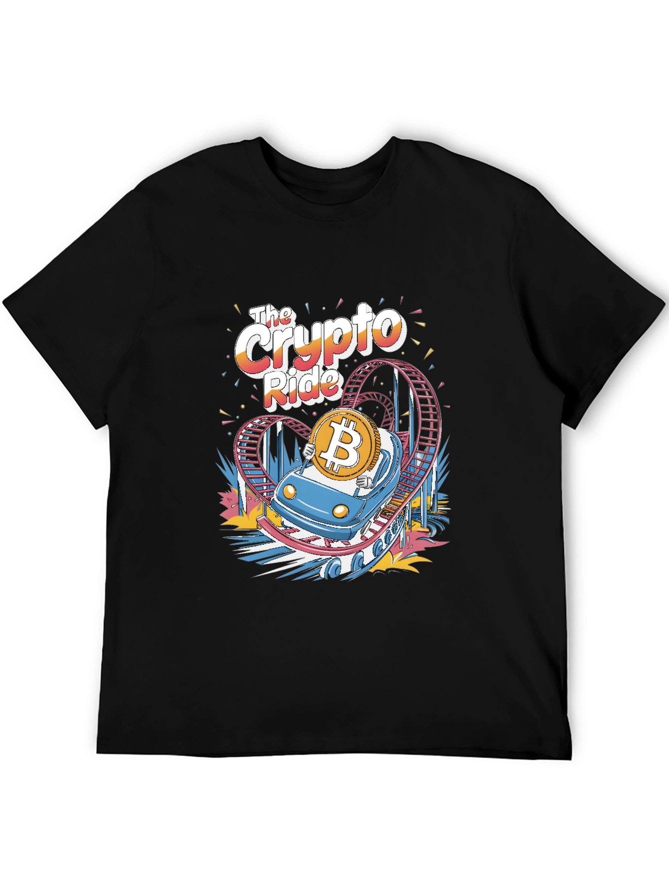 Crypto Ride T-Shirt - Bitcoin Roller Coaster Tee