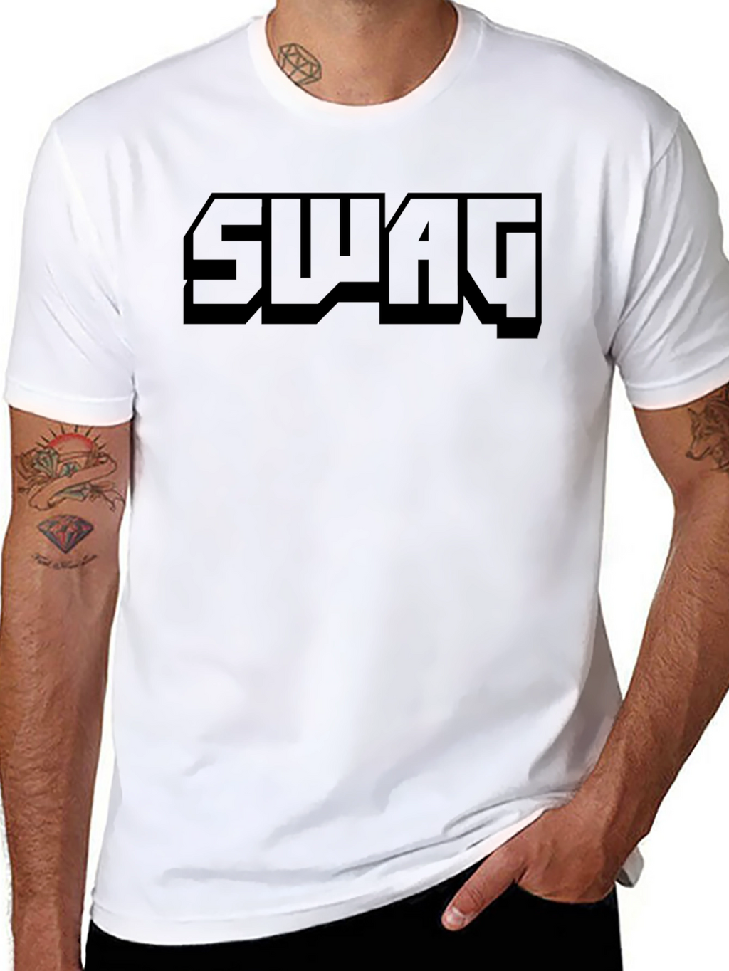 SWAG Black T-Shirt - Bold Style