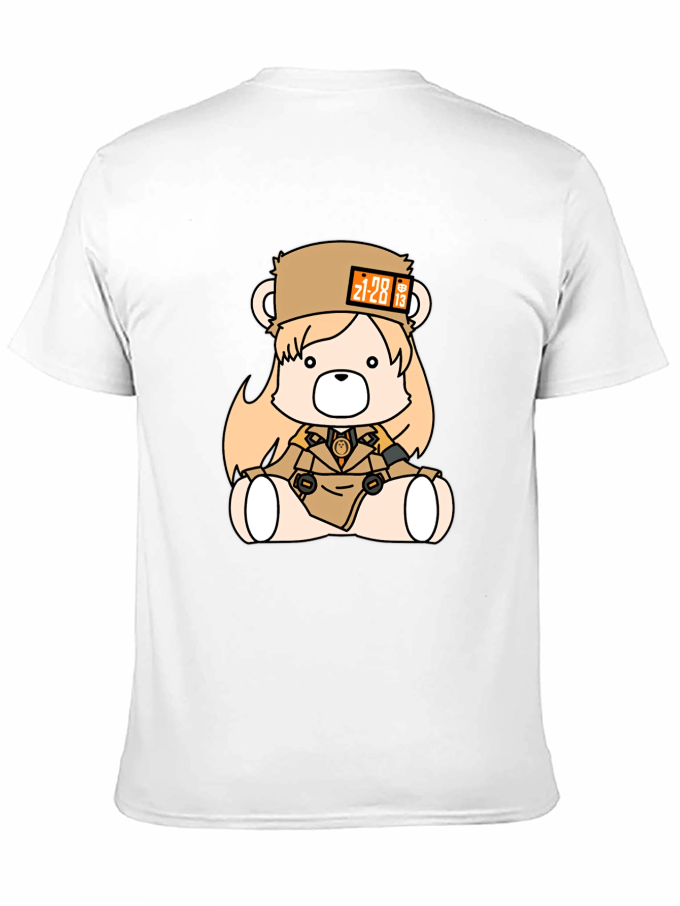 Anime Bear Graphic Black T-Shirt