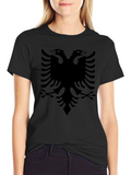 Albanian Eagle Graphic Tee - Black