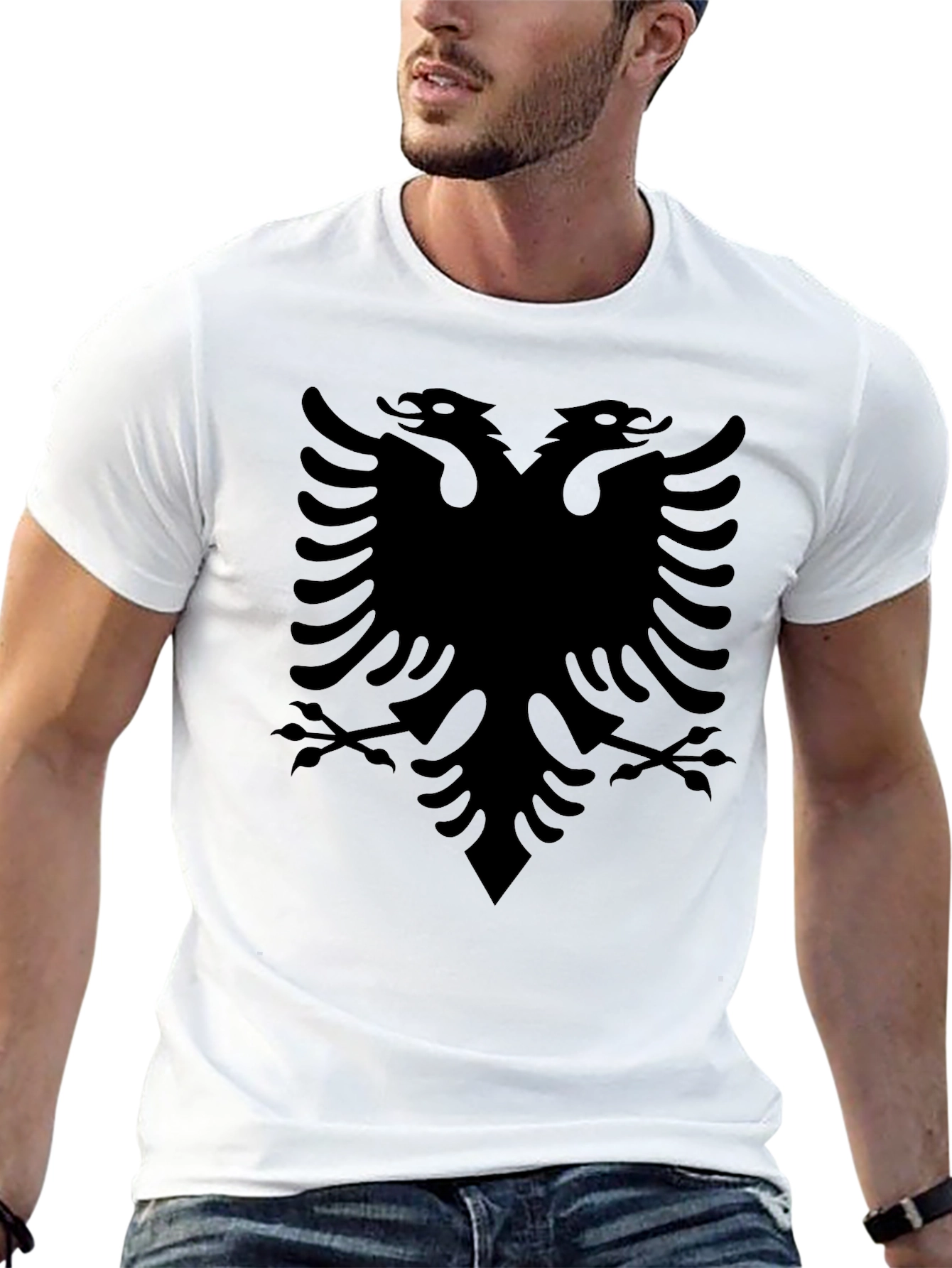 Albanian Eagle Graphic Tee - Black