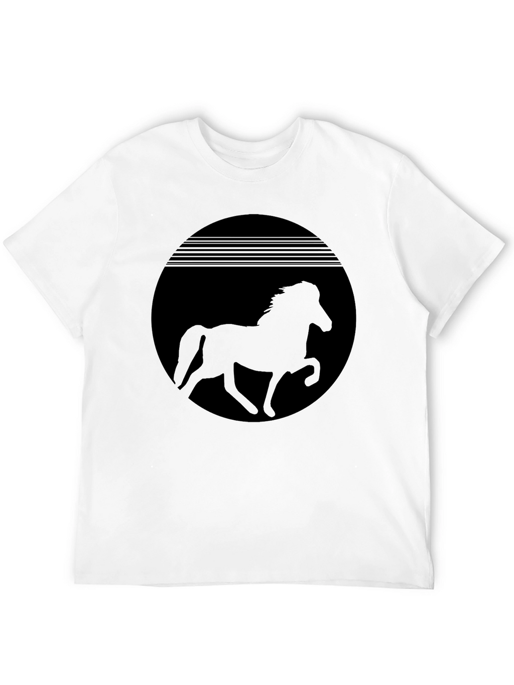 Retro Horse Graphic Black T-Shirt
