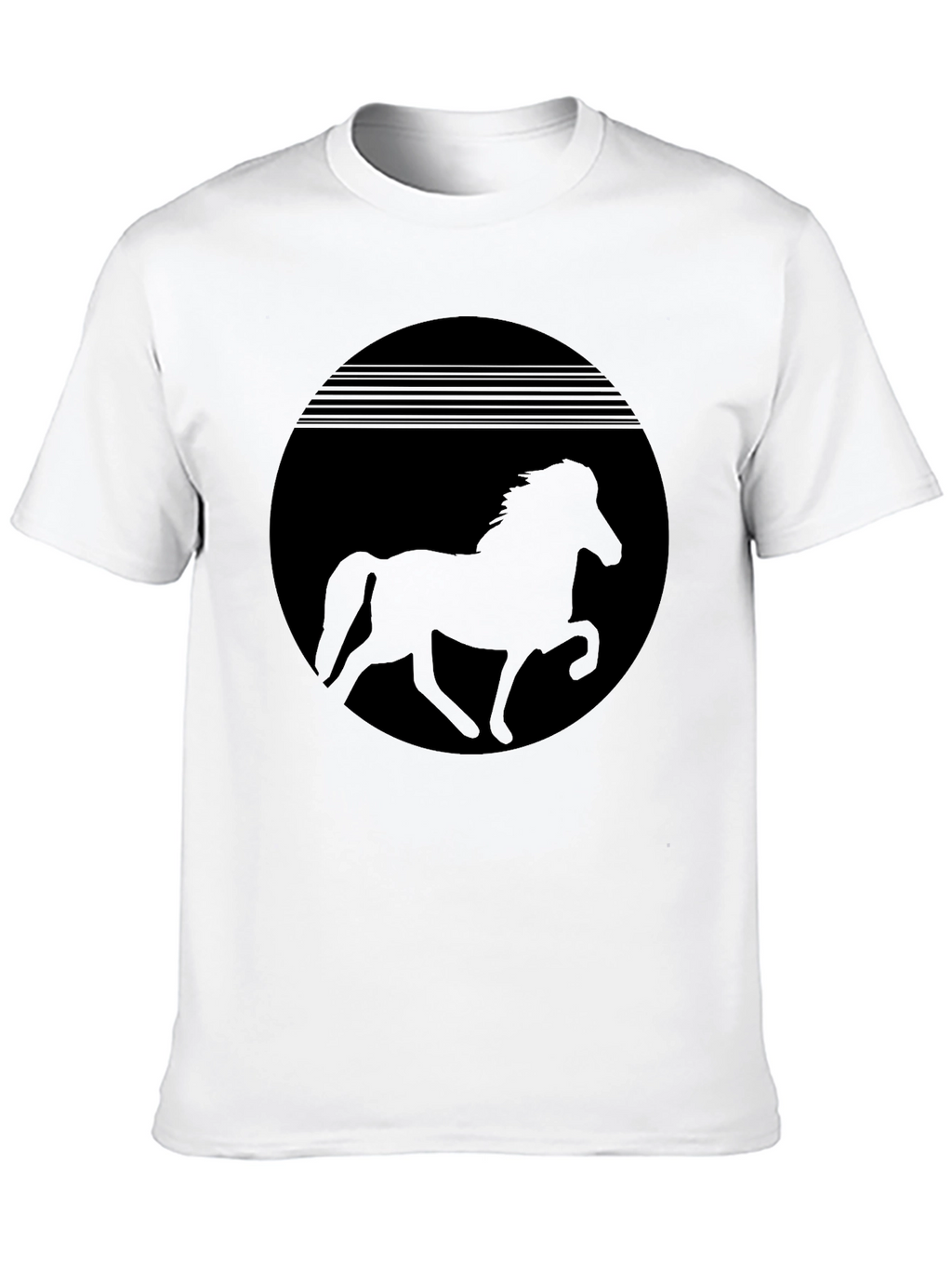 Retro Horse Graphic Black T-Shirt