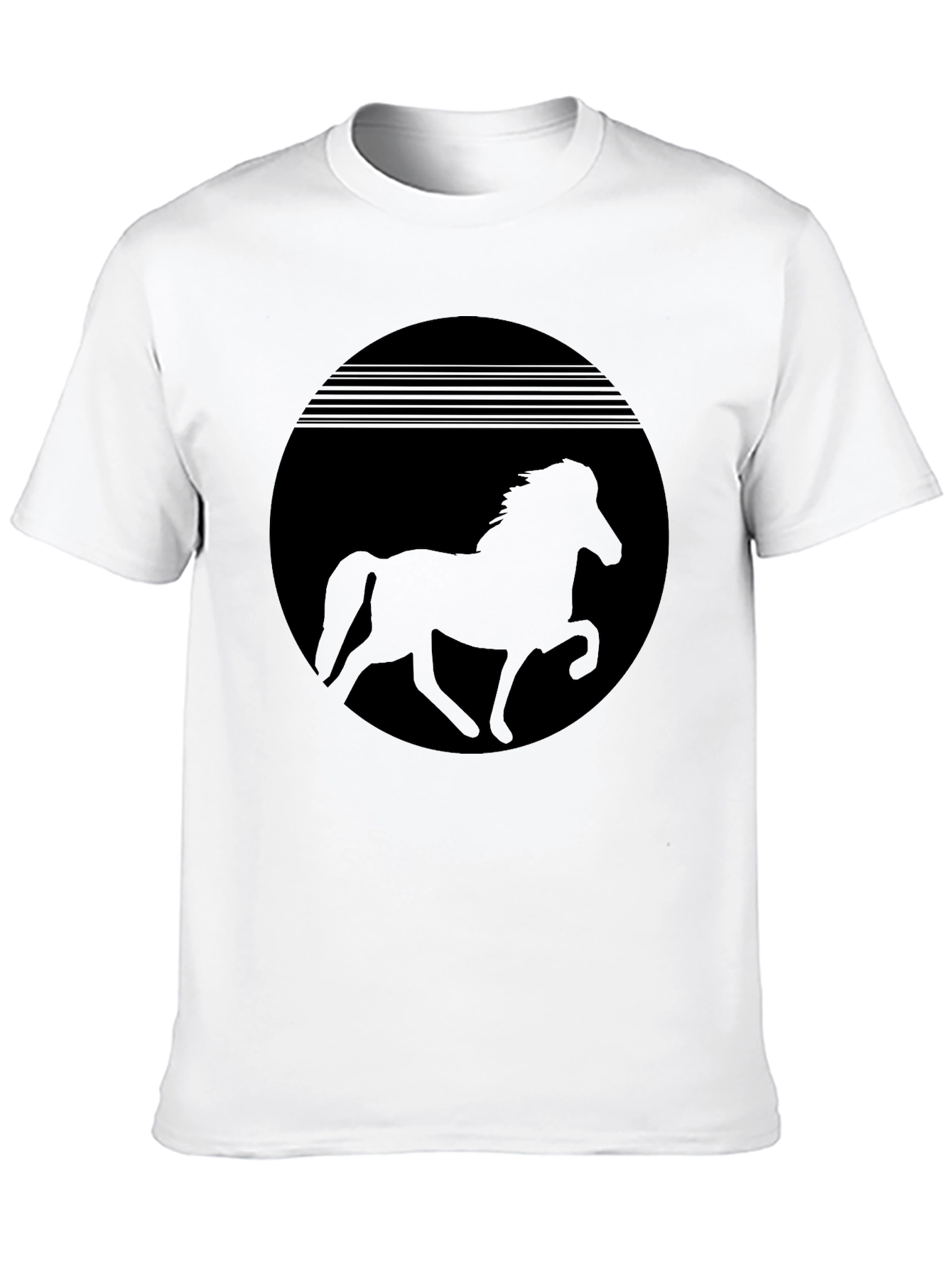 Retro Horse Graphic Black T-Shirt