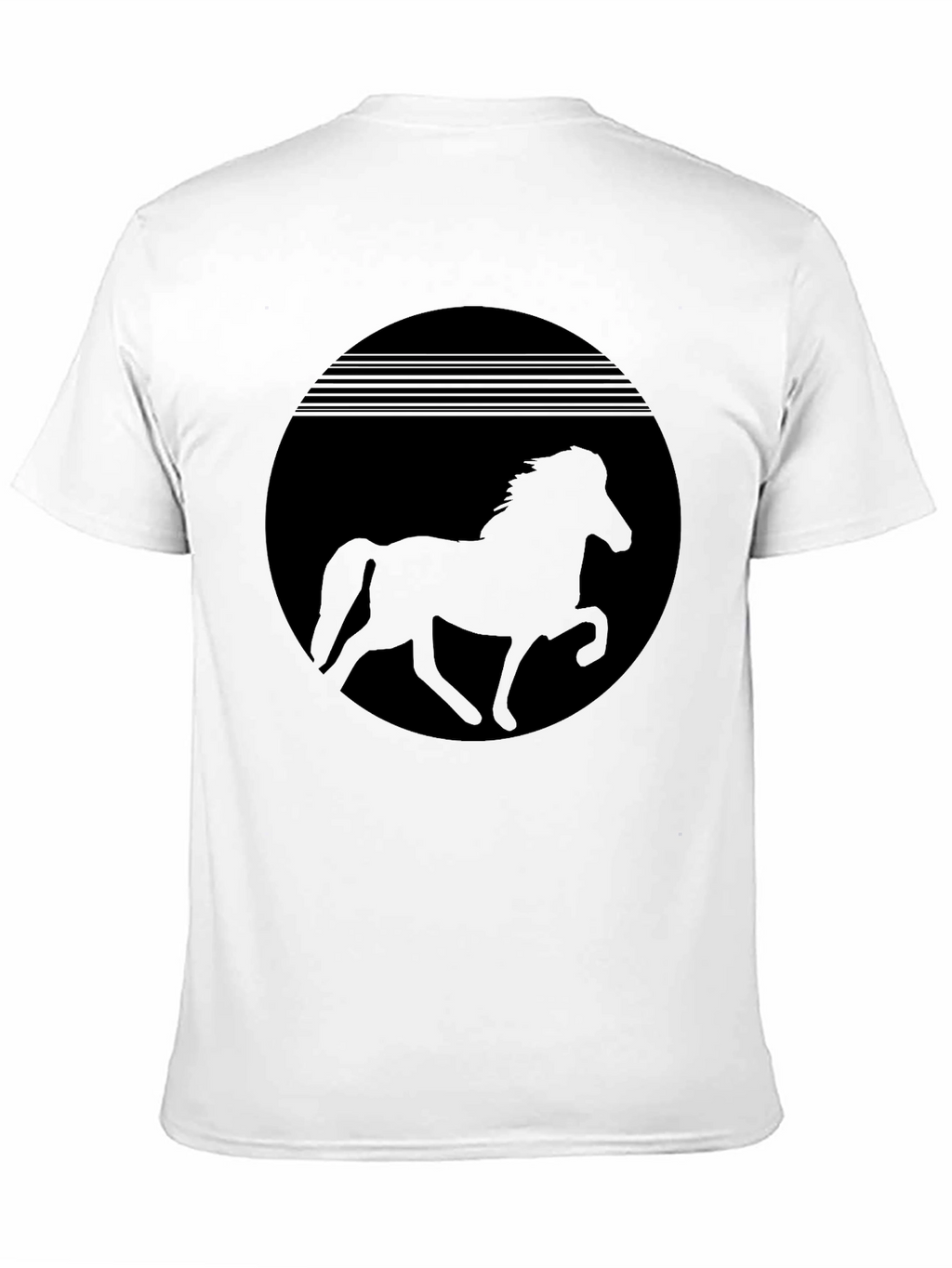 Retro Horse Graphic Black T-Shirt