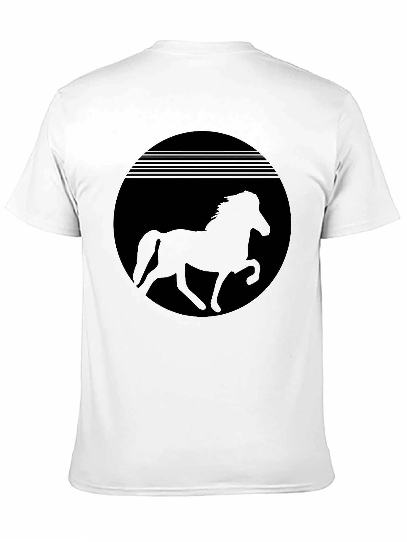 Retro Horse Graphic Black T-Shirt