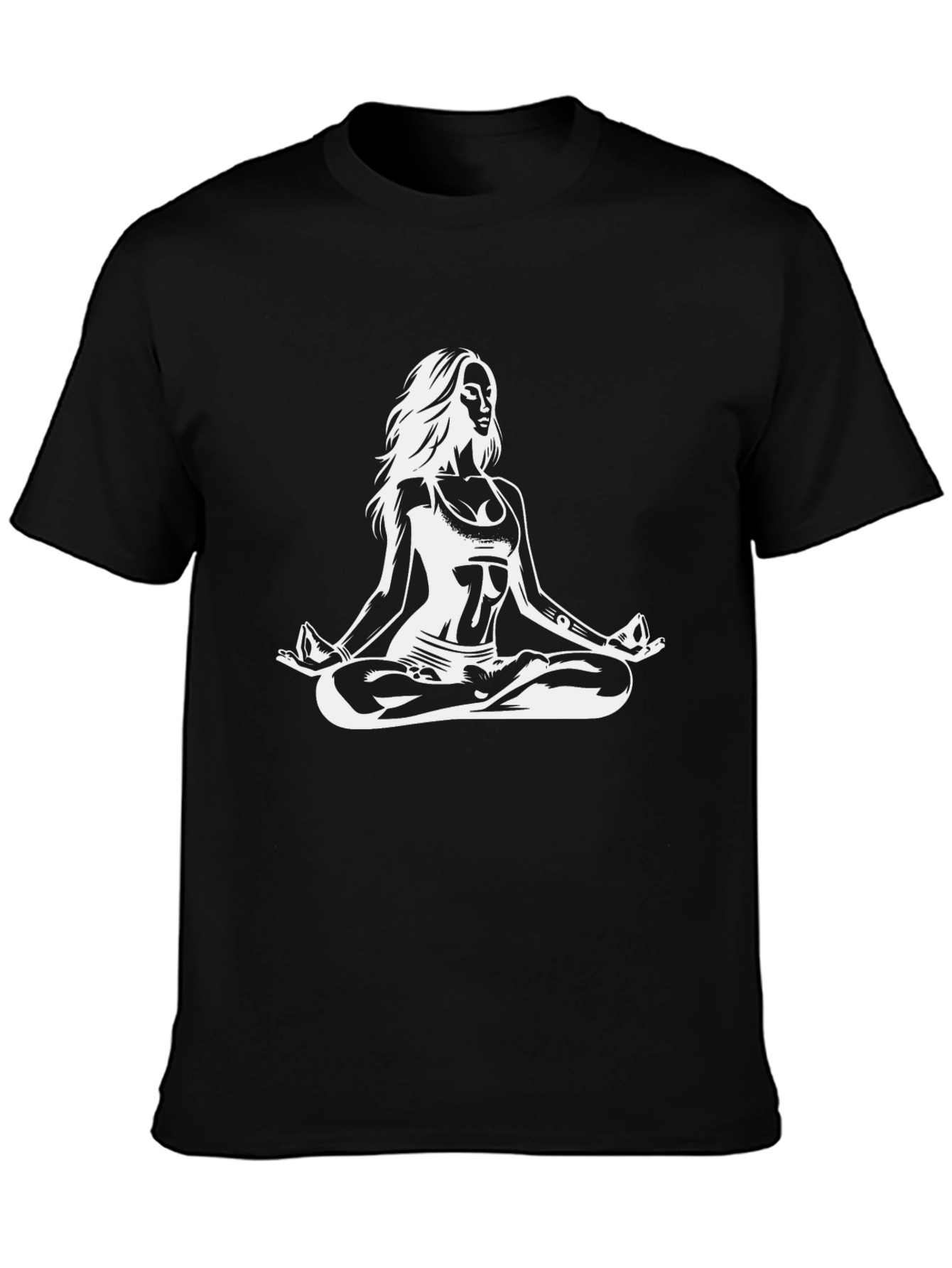 Yoga Meditation Graphic T-Shirt - Black