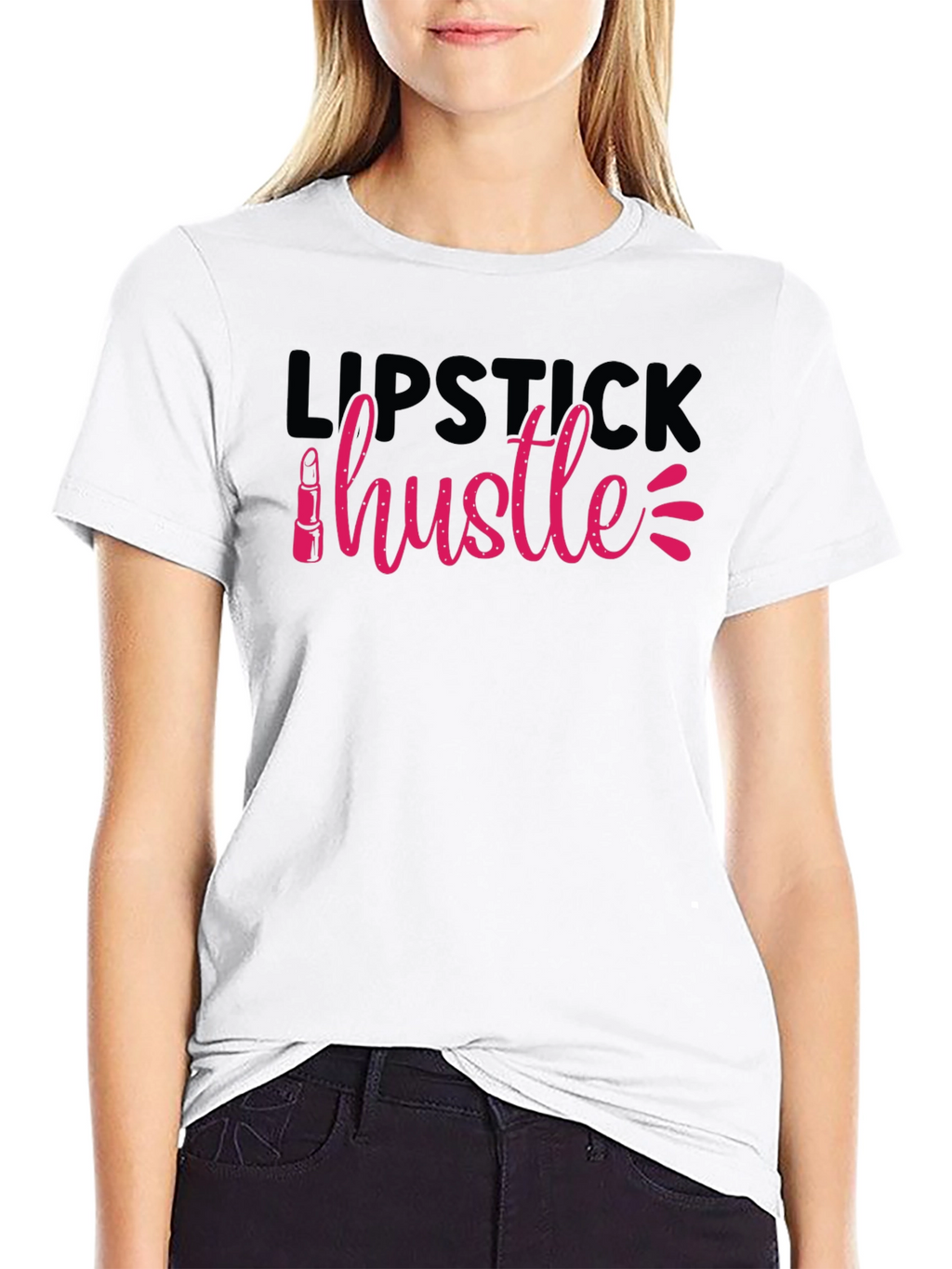 Lipstick Hustle Graphic Tee - Unisex Cotton T-Shirt