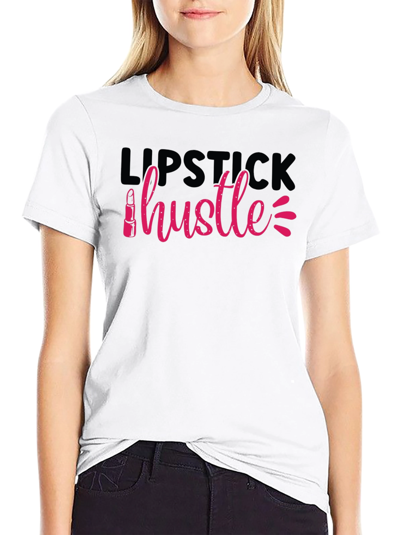 Lipstick Hustle Graphic Tee - Unisex Cotton T-Shirt