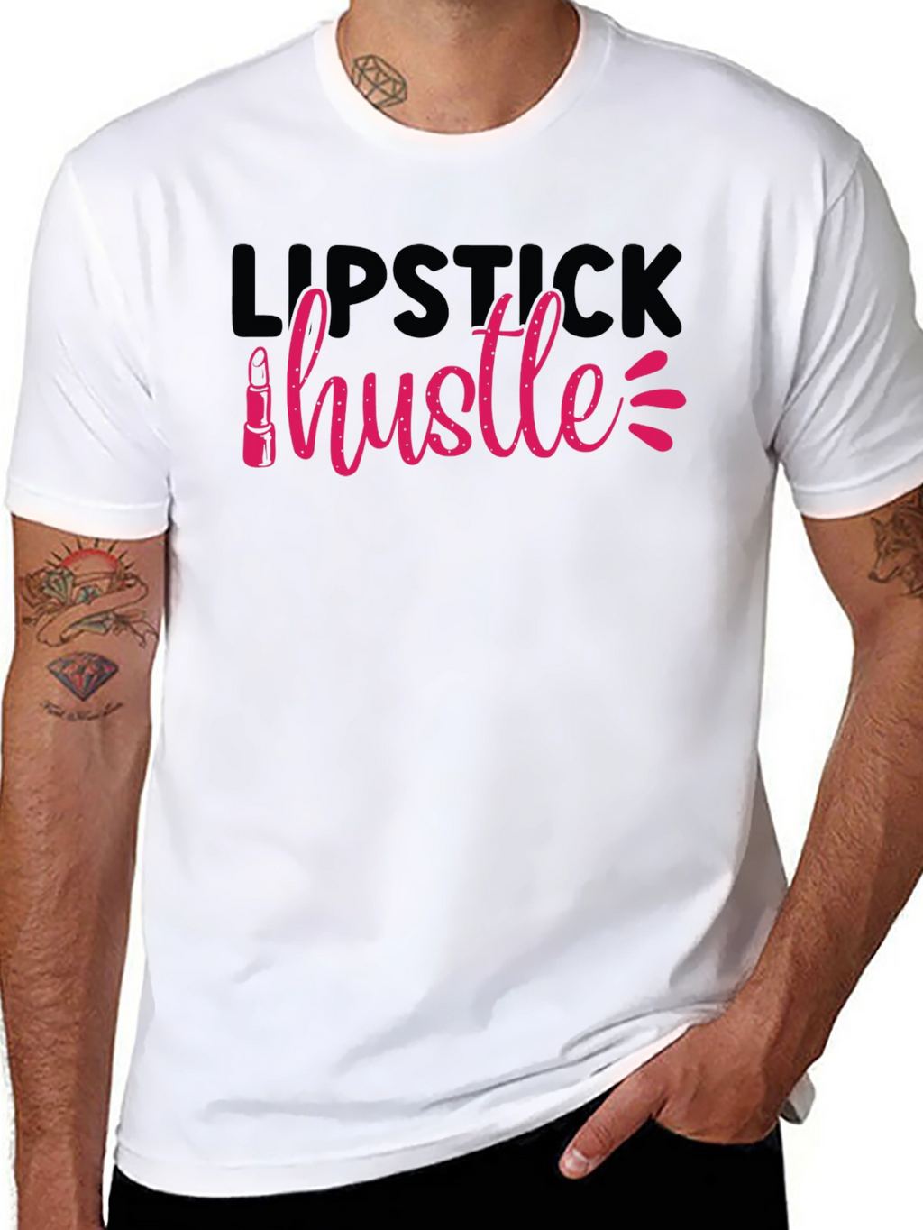 Lipstick Hustle Graphic Tee - Unisex Cotton T-Shirt