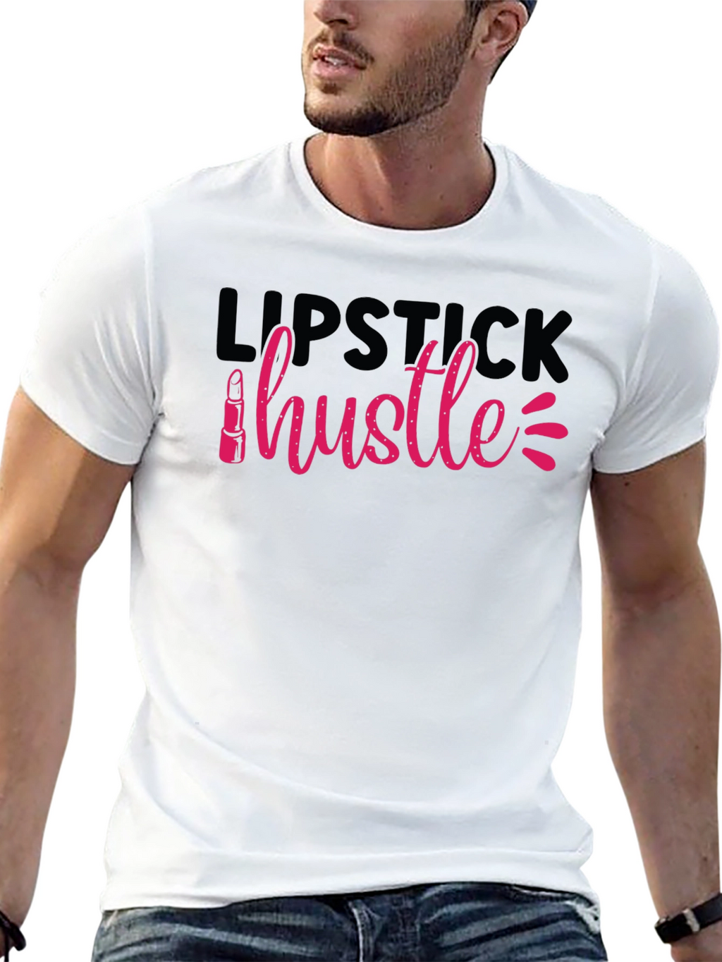 Lipstick Hustle Graphic Tee - Unisex Cotton T-Shirt