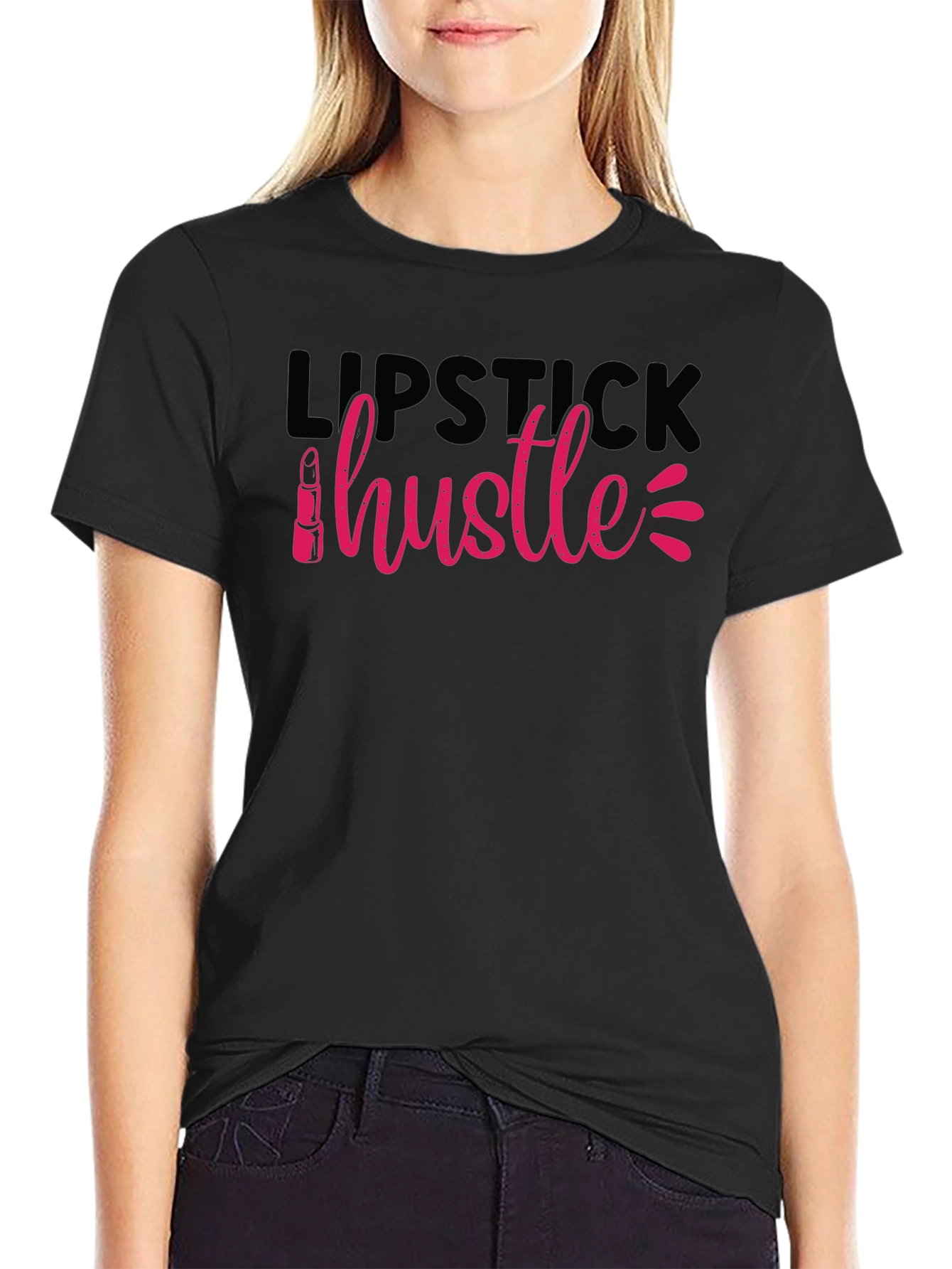 Lipstick Hustle Graphic Tee - Unisex Cotton T-Shirt