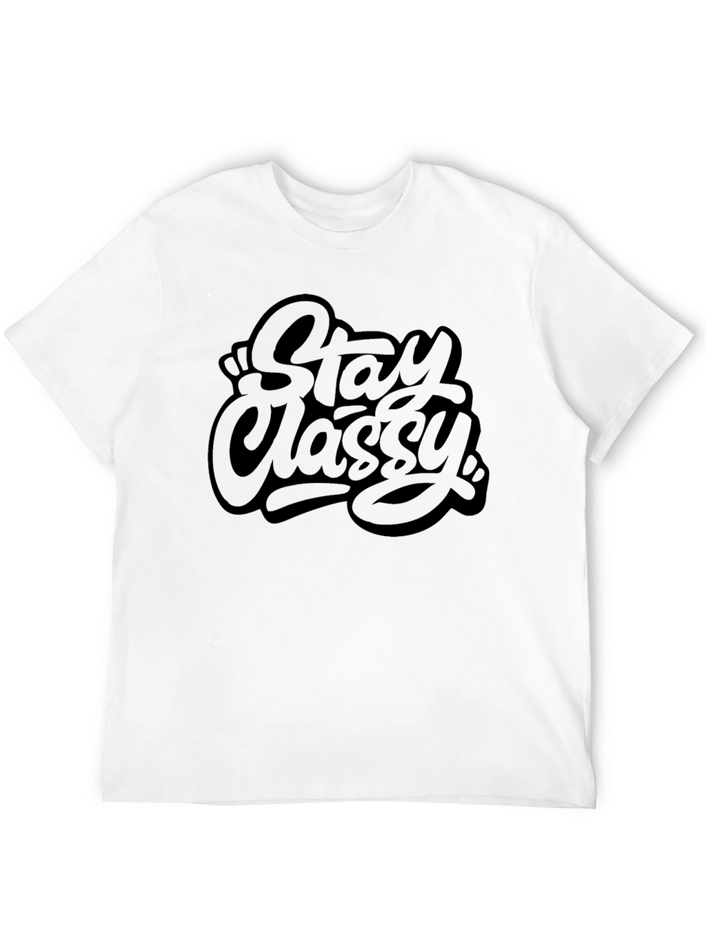 Stay Classy Graphic Tee - Black Casual T-Shirt