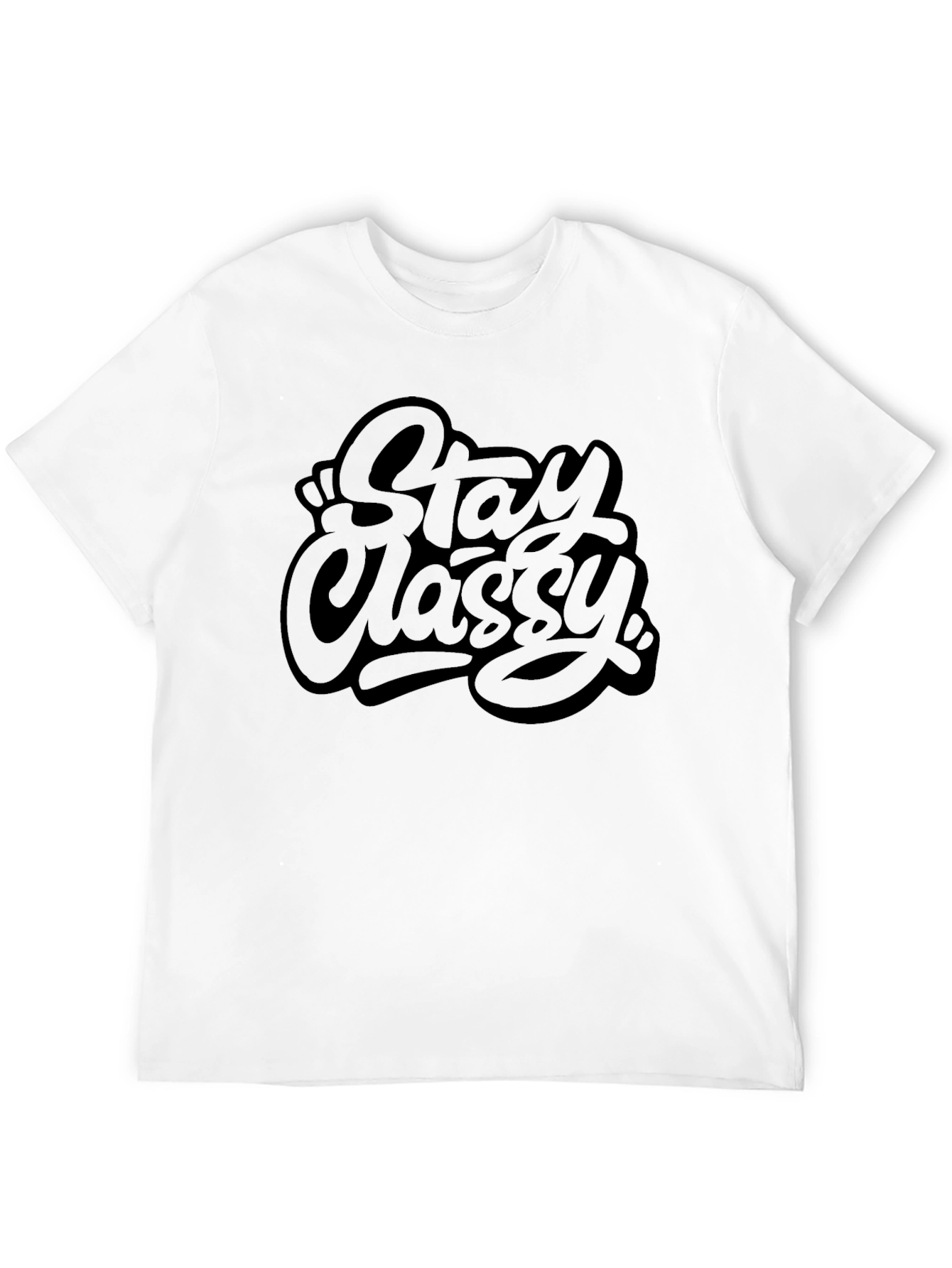 Stay Classy Graphic Tee - Black Casual T-Shirt