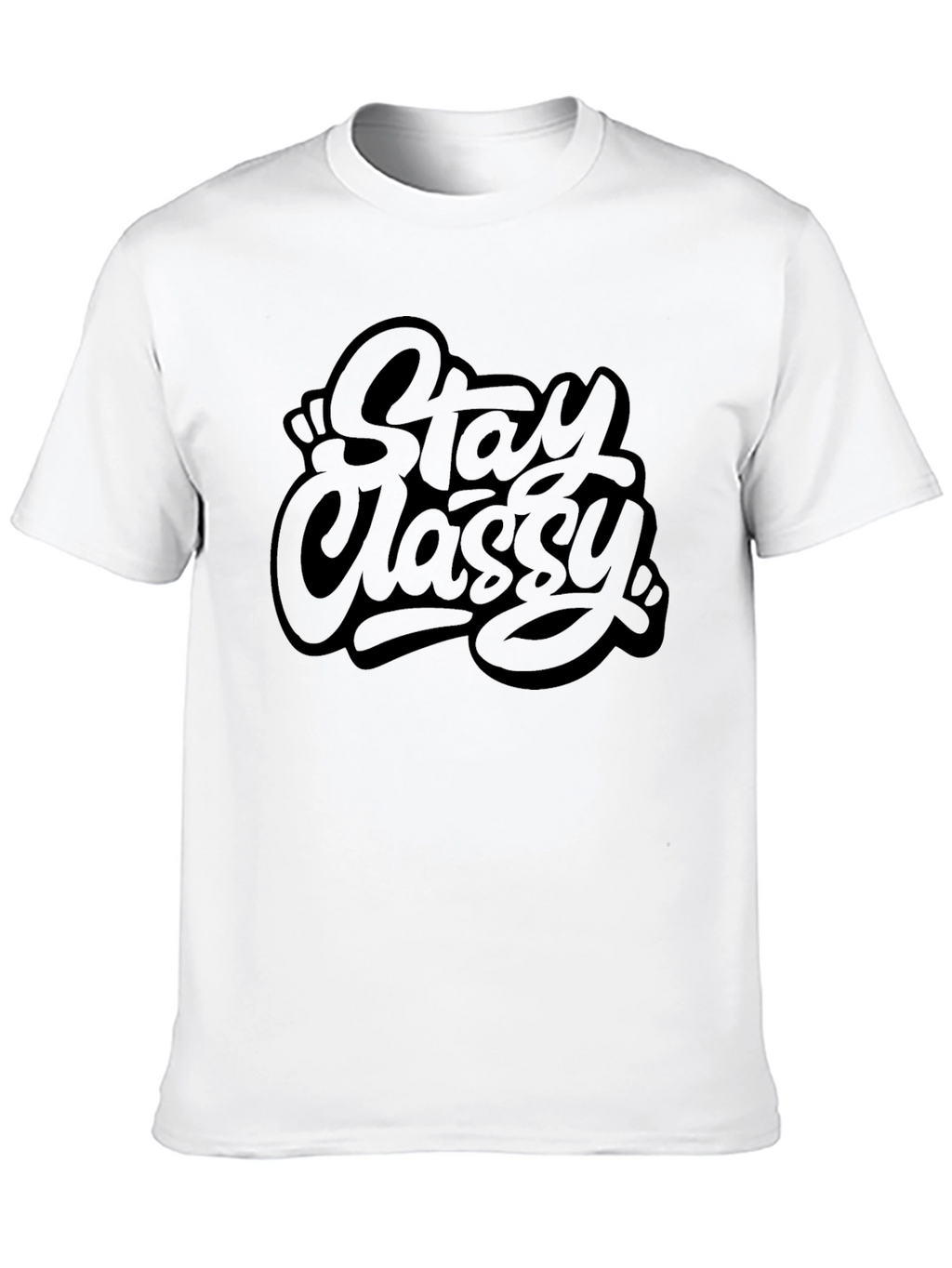 Stay Classy Graphic Tee - Black Casual T-Shirt