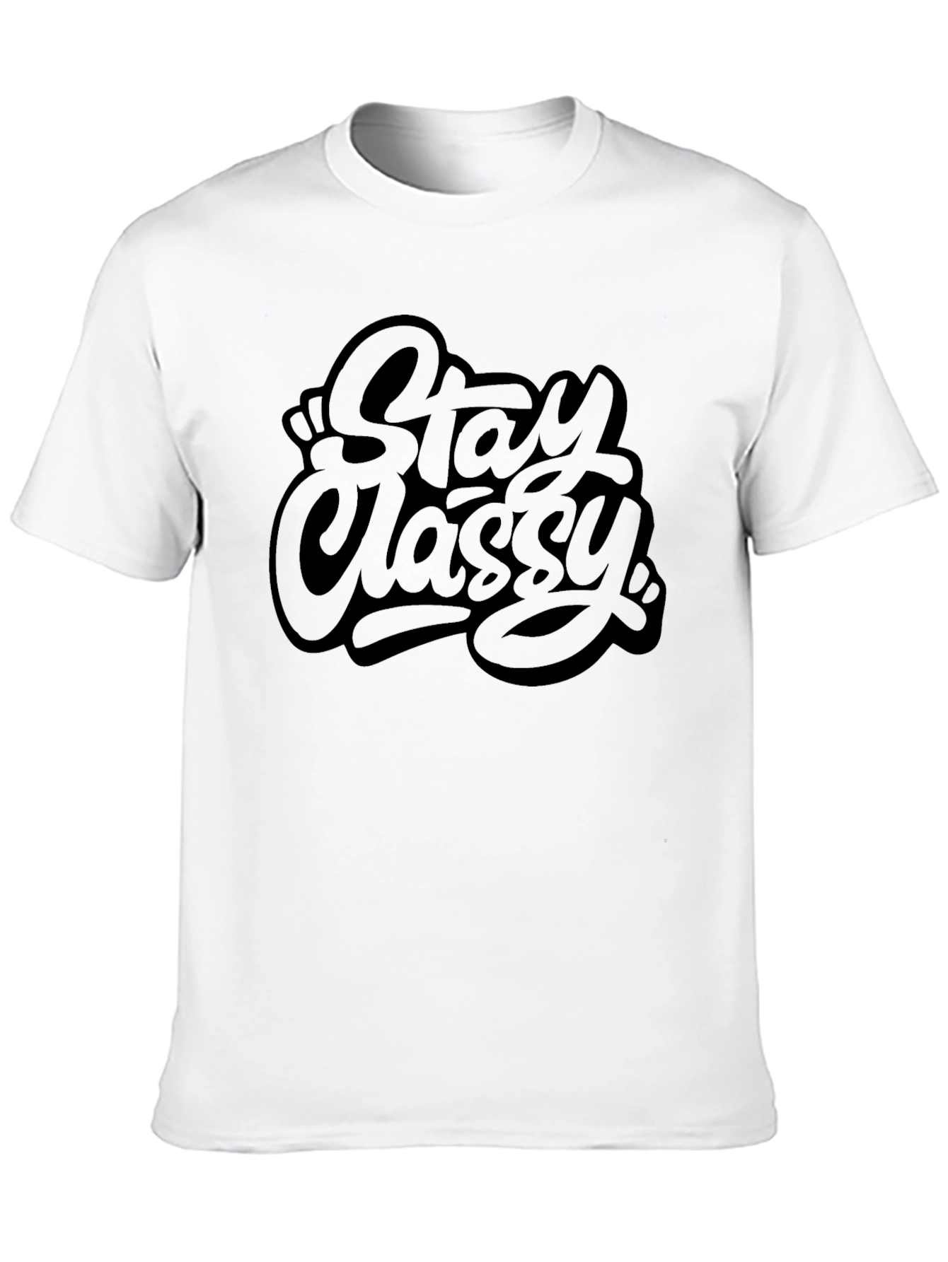 Stay Classy Graphic Tee - Black Casual T-Shirt