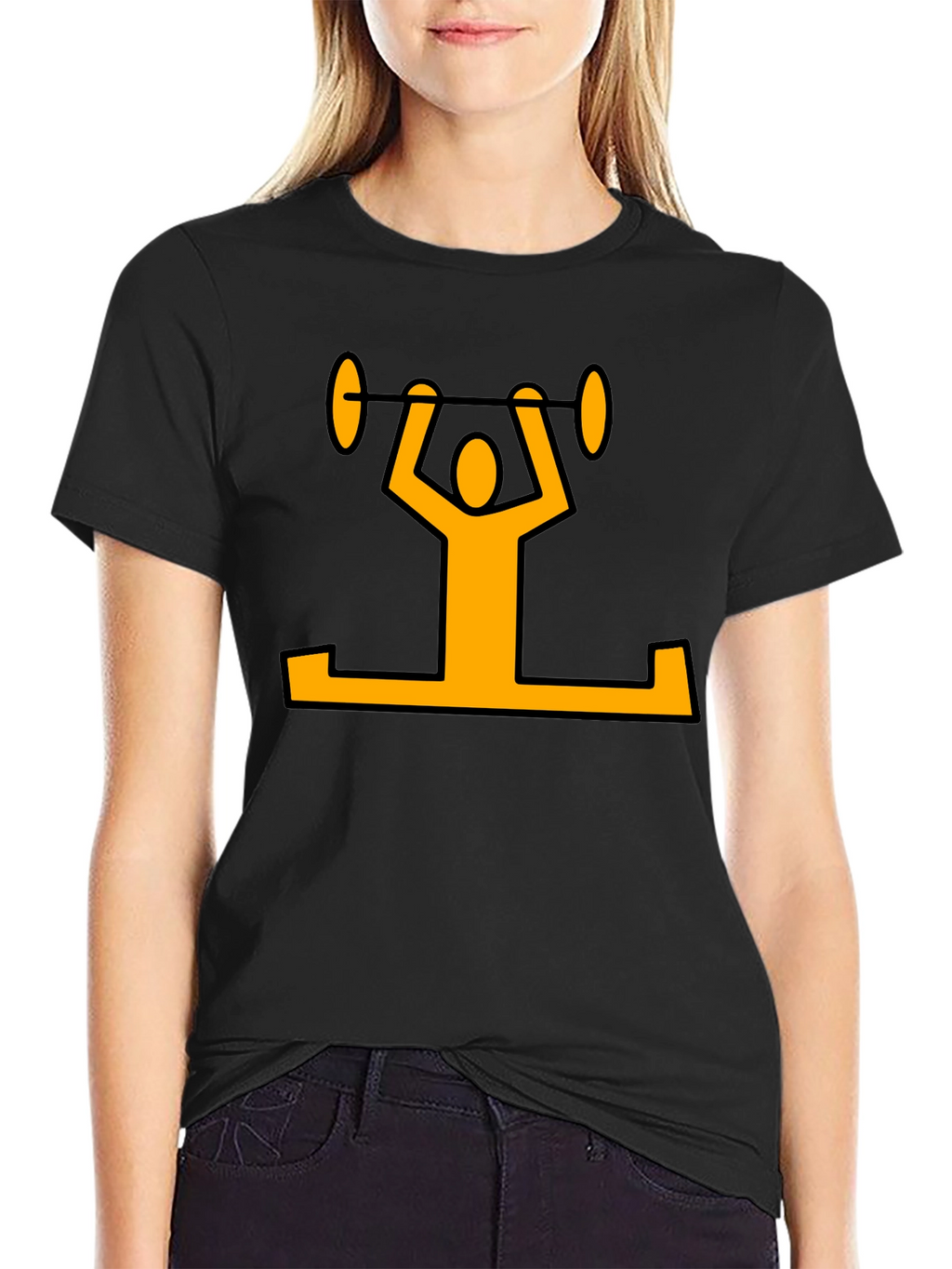 Weightlifter Graphic T-Shirt - Black Cotton Tee