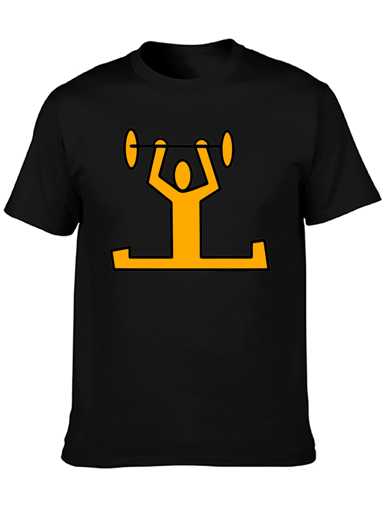 Weightlifter Graphic T-Shirt - Black Cotton Tee