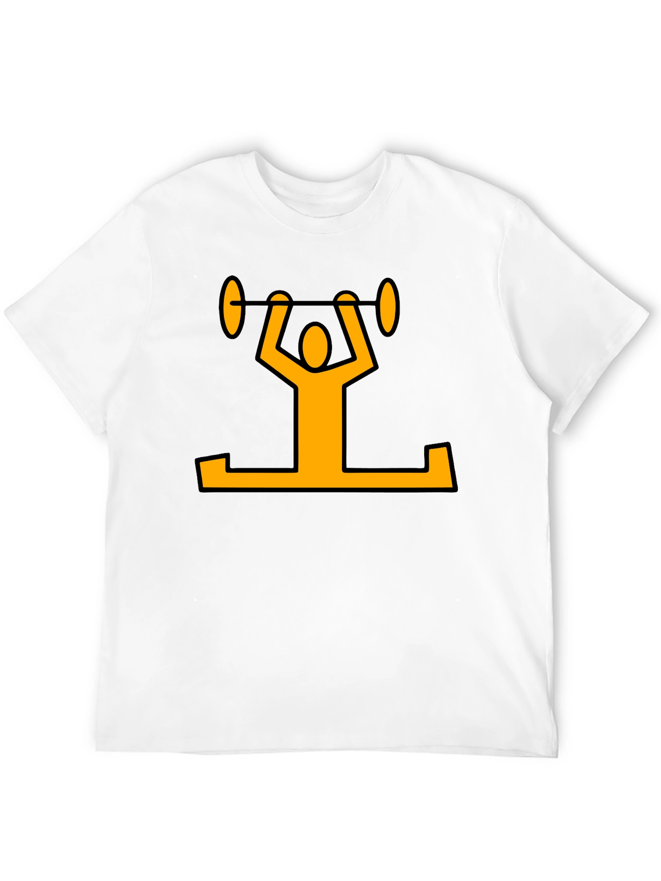 Weightlifter Graphic T-Shirt - Black Cotton Tee