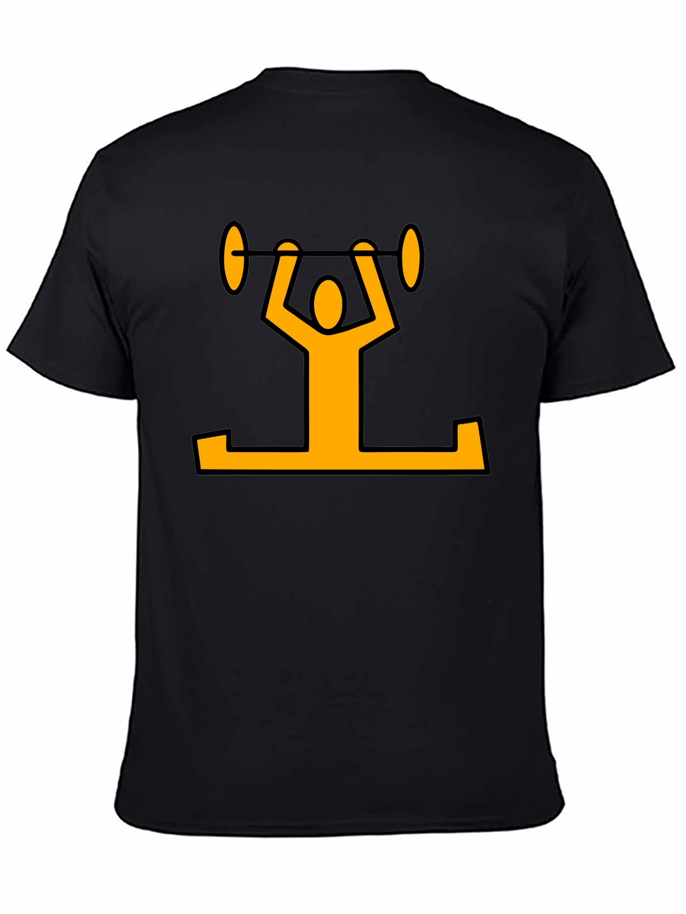 Weightlifter Graphic T-Shirt - Black Cotton Tee