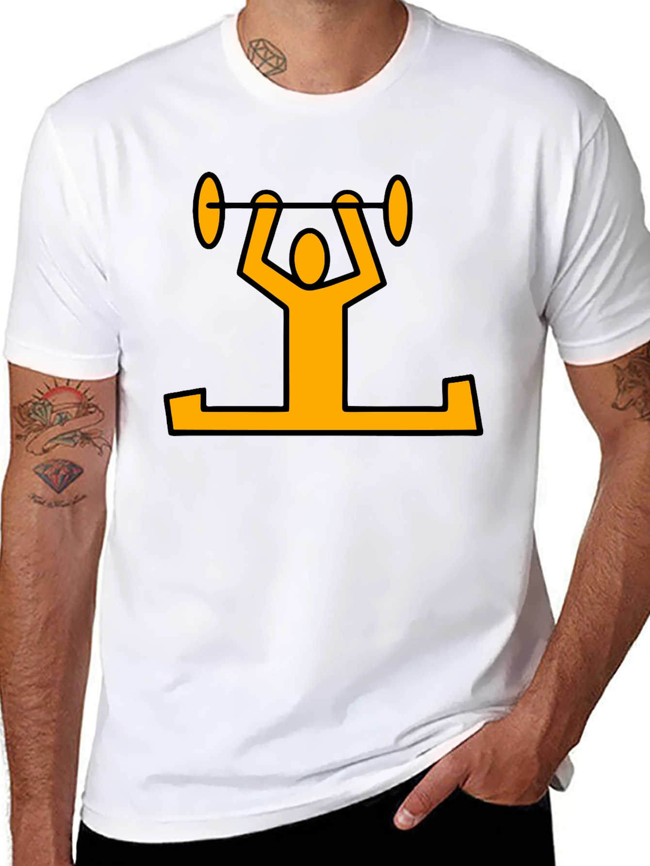 Weightlifter Graphic T-Shirt - Black Cotton Tee