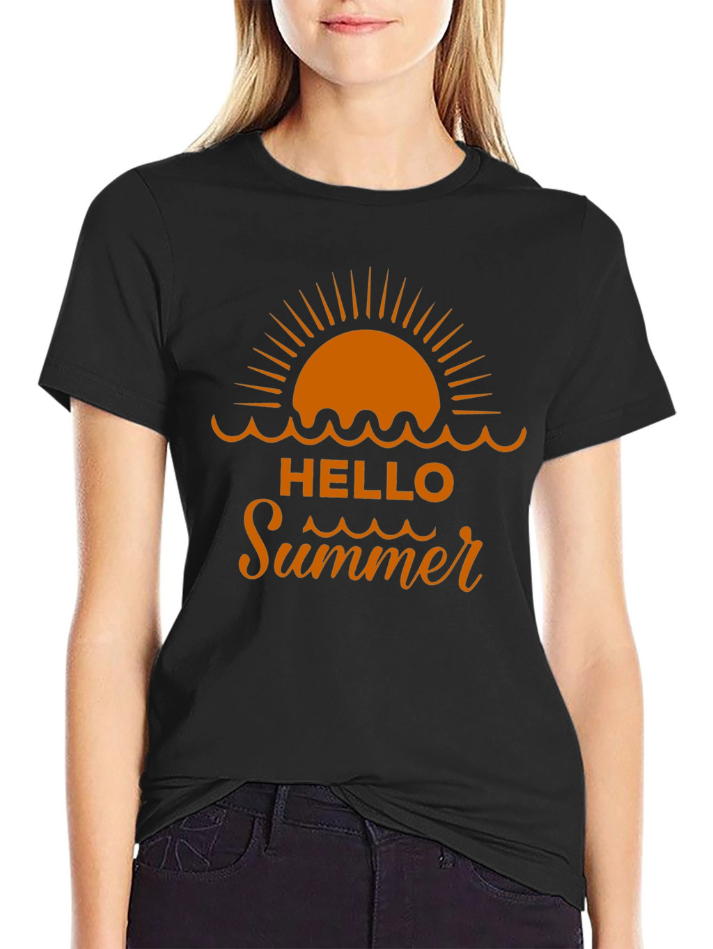 Hello Summer Graphic Tee - Beach Vacation Shirt