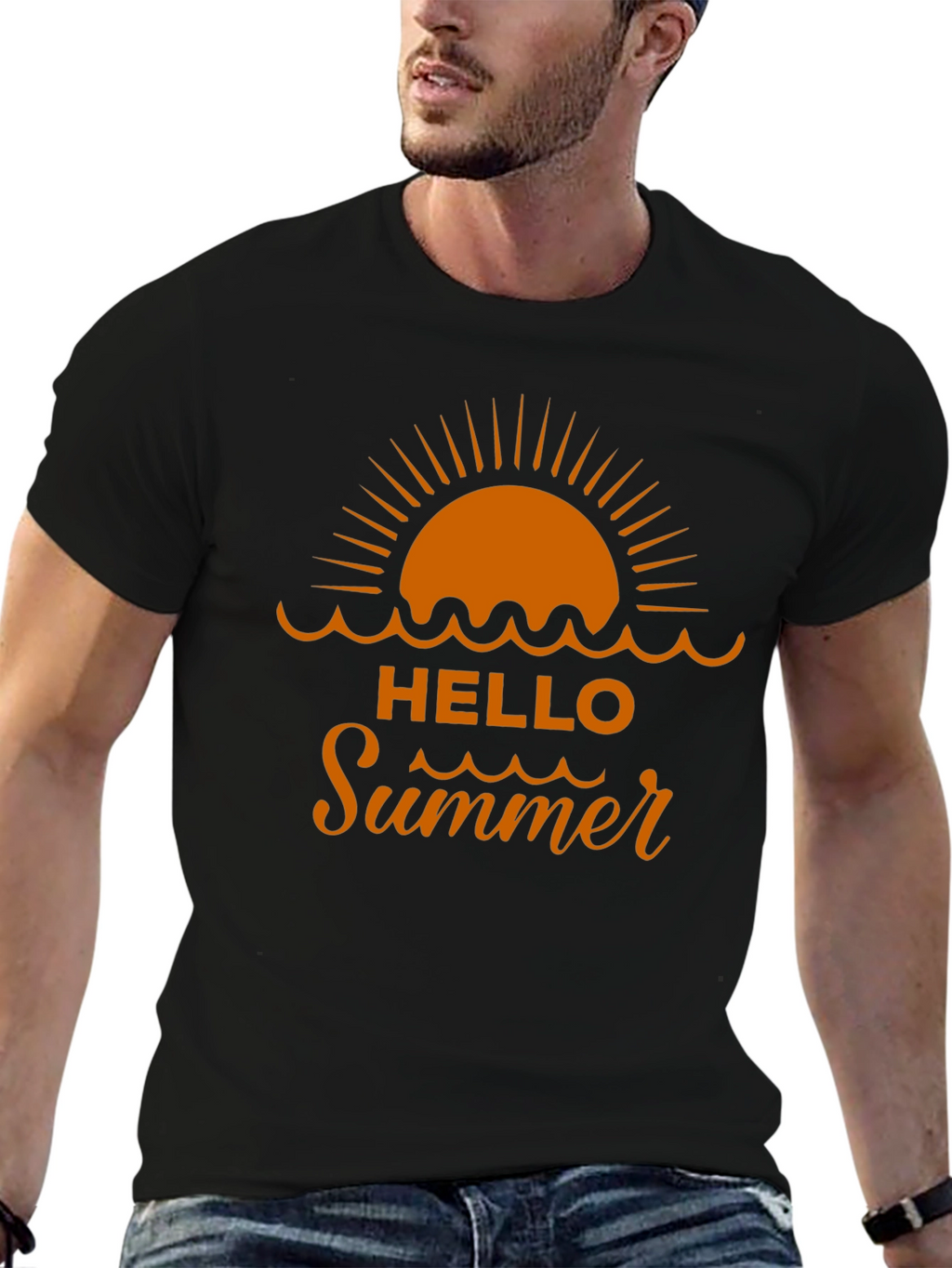 Hello Summer Graphic Tee - Beach Vacation Shirt