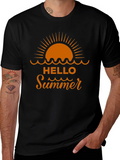 Hello Summer Graphic Tee - Beach Vacation Shirt