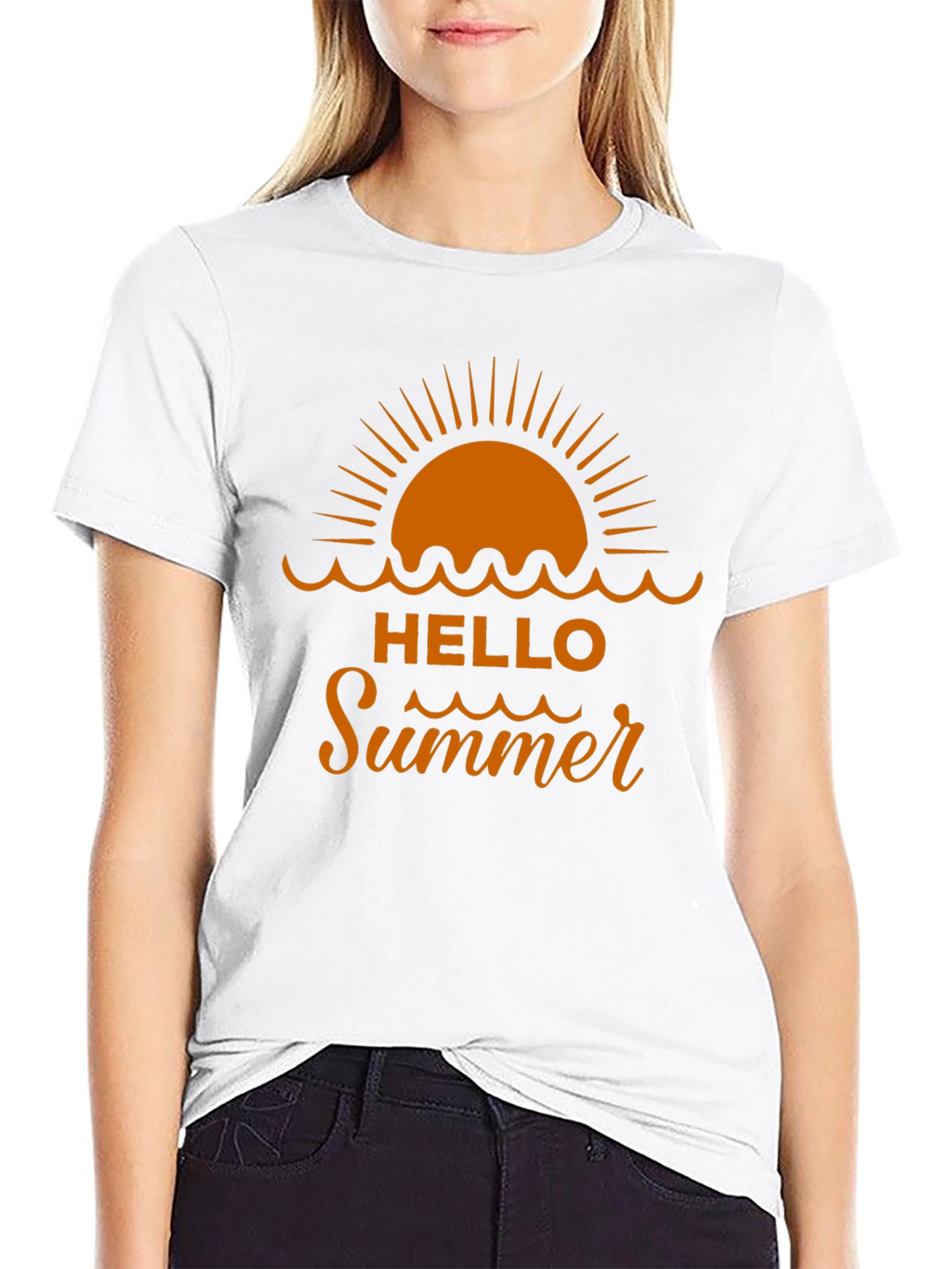 Hello Summer Graphic Tee - Beach Vacation Shirt