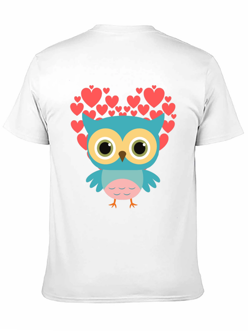 Owl Heart Graphic T-Shirt - Black