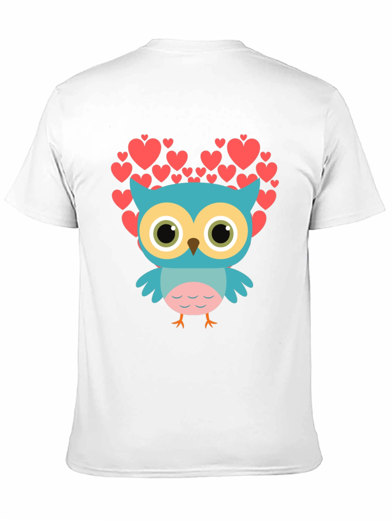 Owl Heart Graphic T-Shirt - Black
