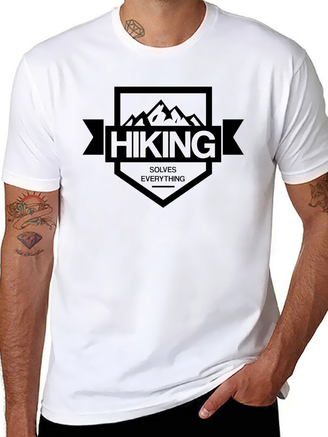Hiking Solves Everything Graphic Tee