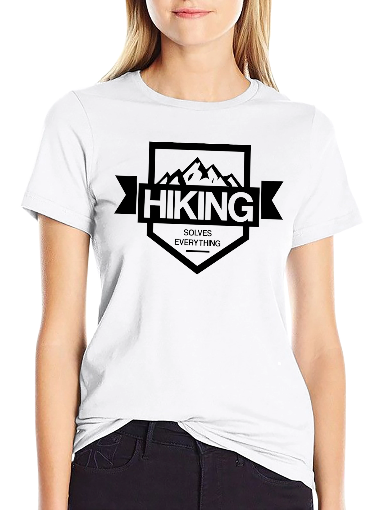 Hiking Solves Everything Graphic Tee