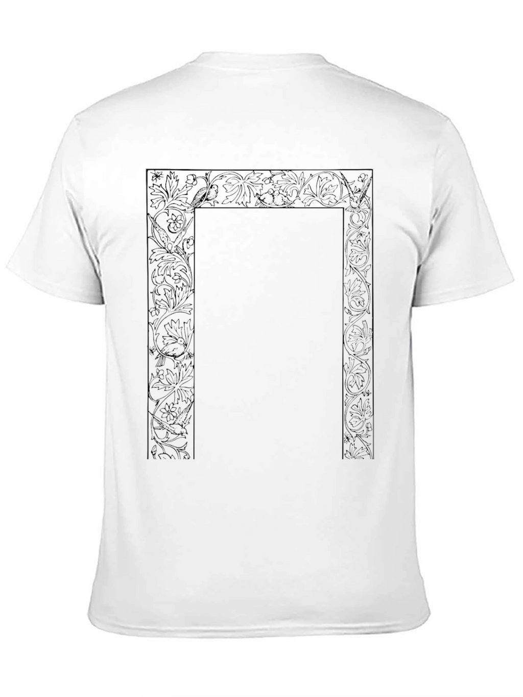 Black Floral Frame T-Shirt