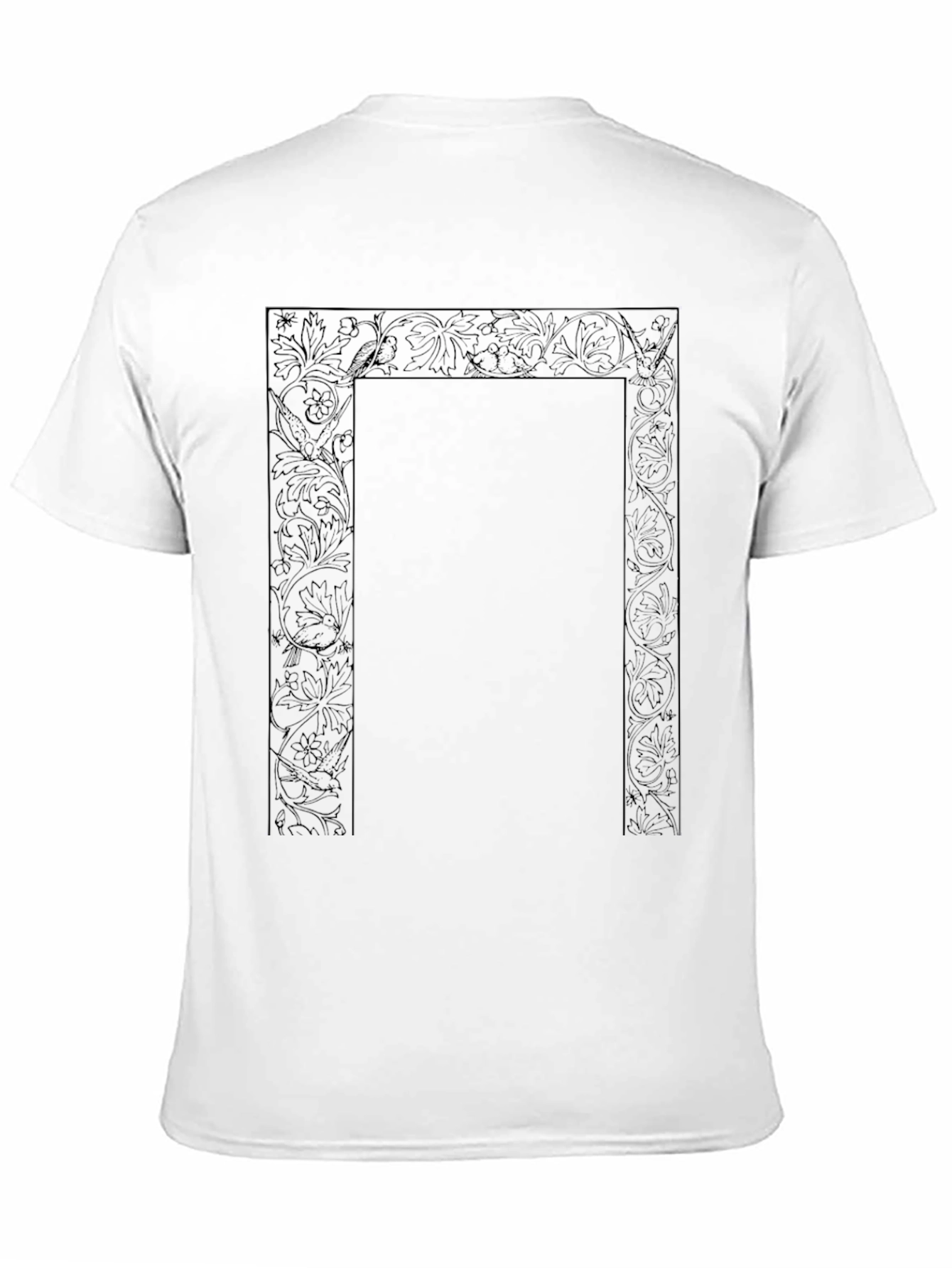 Black Floral Frame T-Shirt