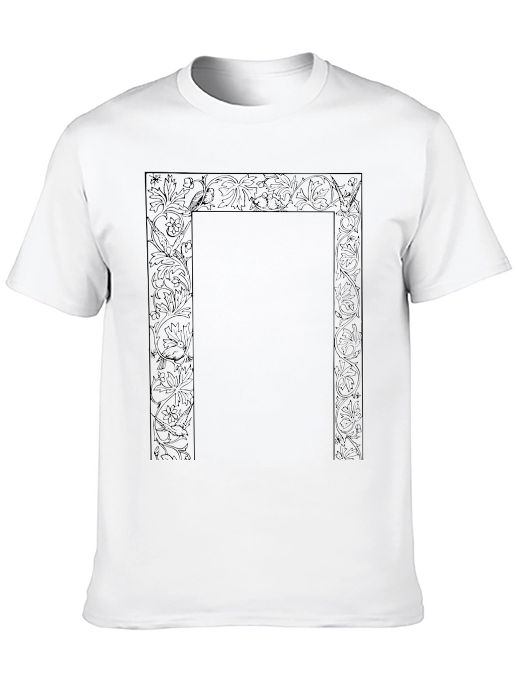 Black Floral Frame T-Shirt