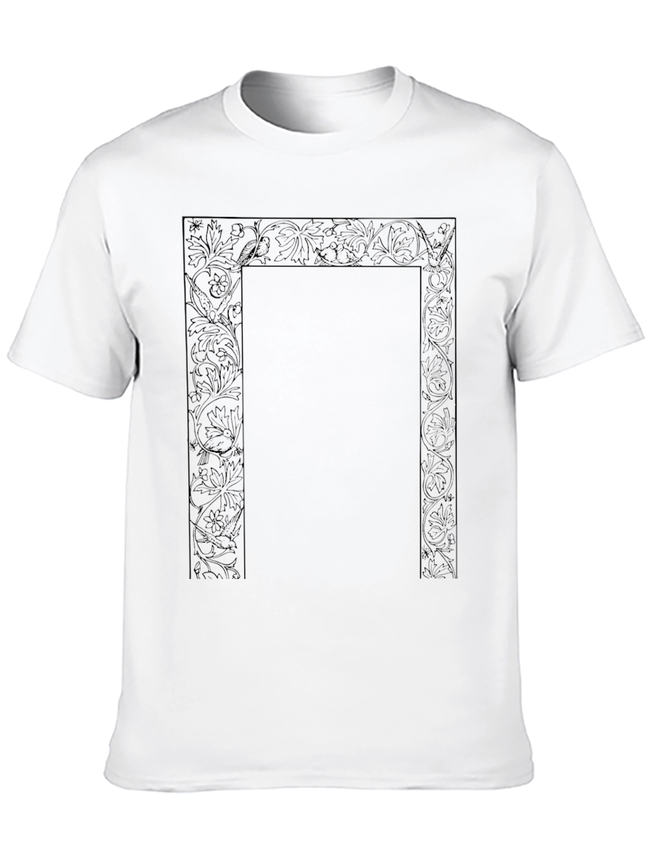 Black Floral Frame T-Shirt