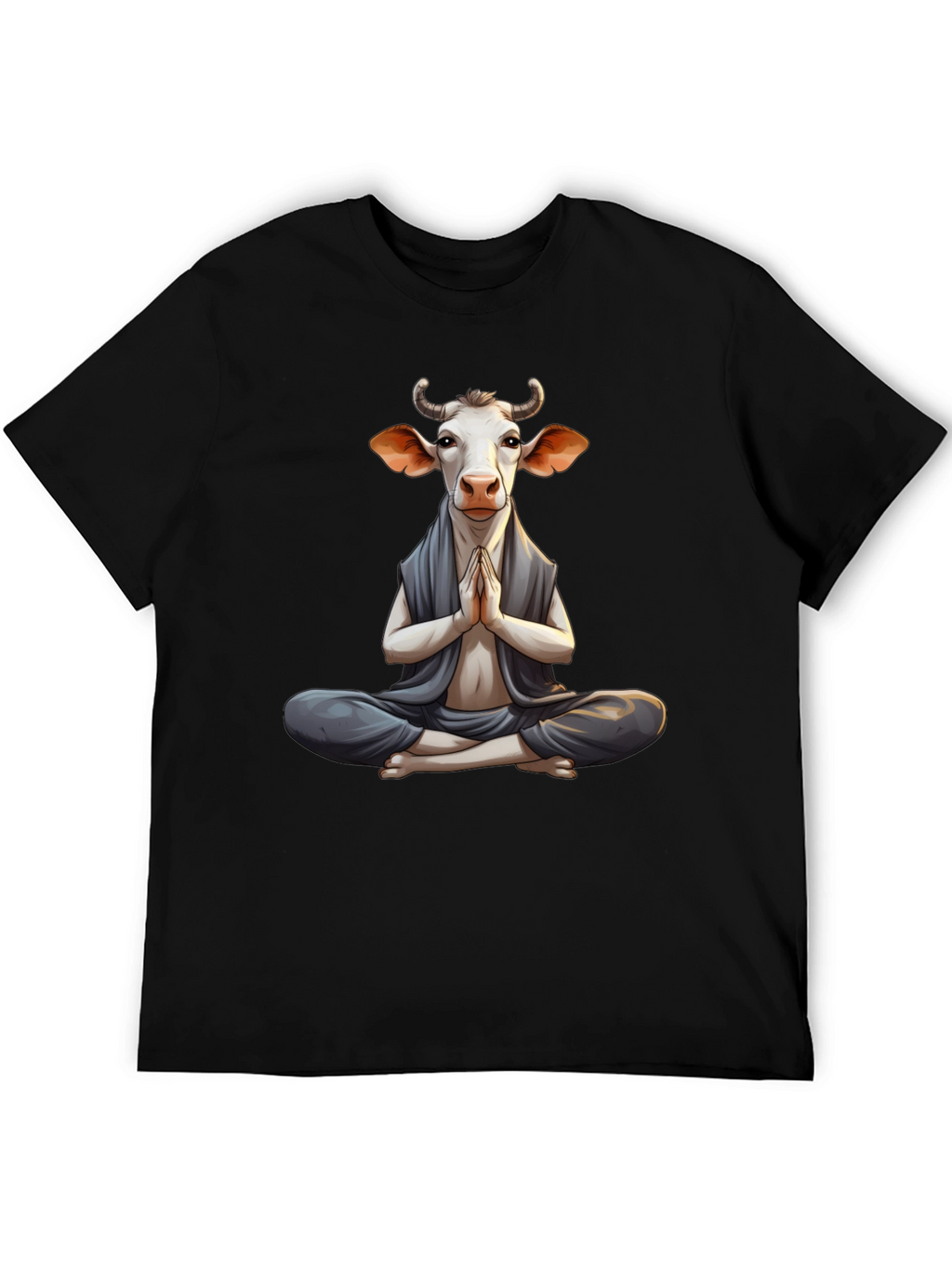 Zen Cow T-Shirt - Meditating Animal Tee