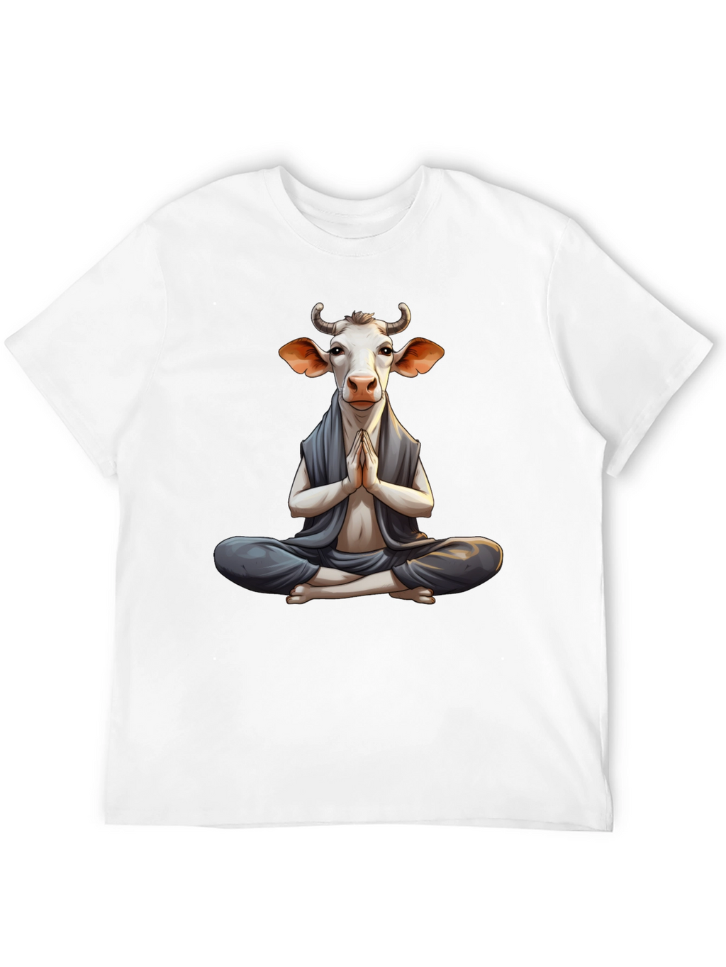 Zen Cow T-Shirt - Meditating Animal Tee