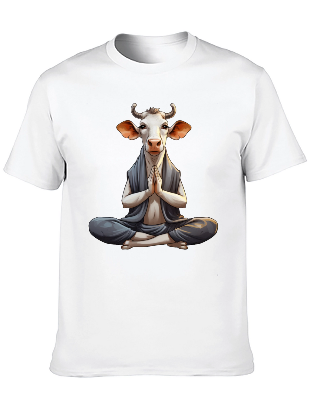 Zen Cow T-Shirt - Meditating Animal Tee
