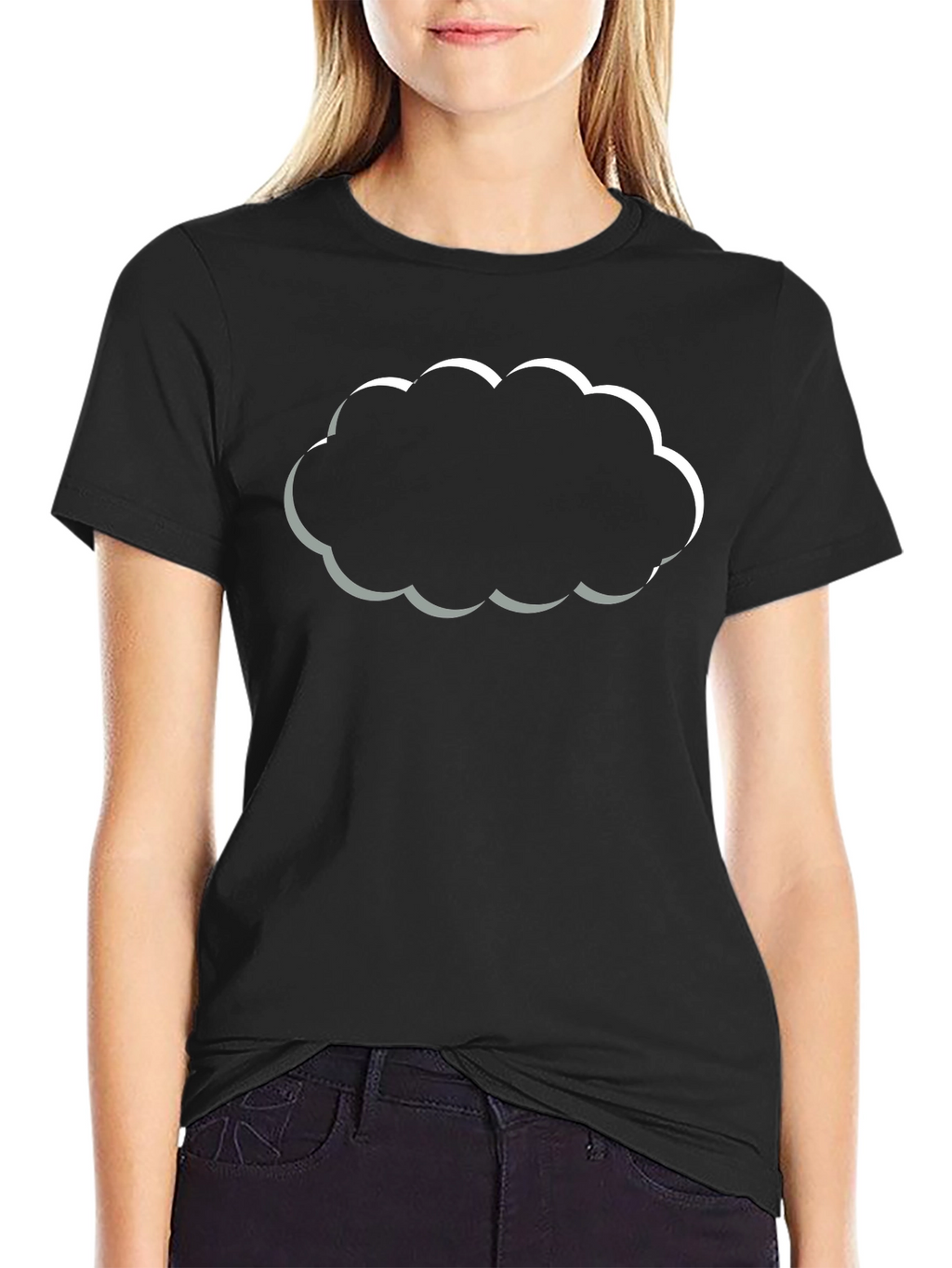 Cloud Graphic Black T-Shirt - Trendy & Stylish