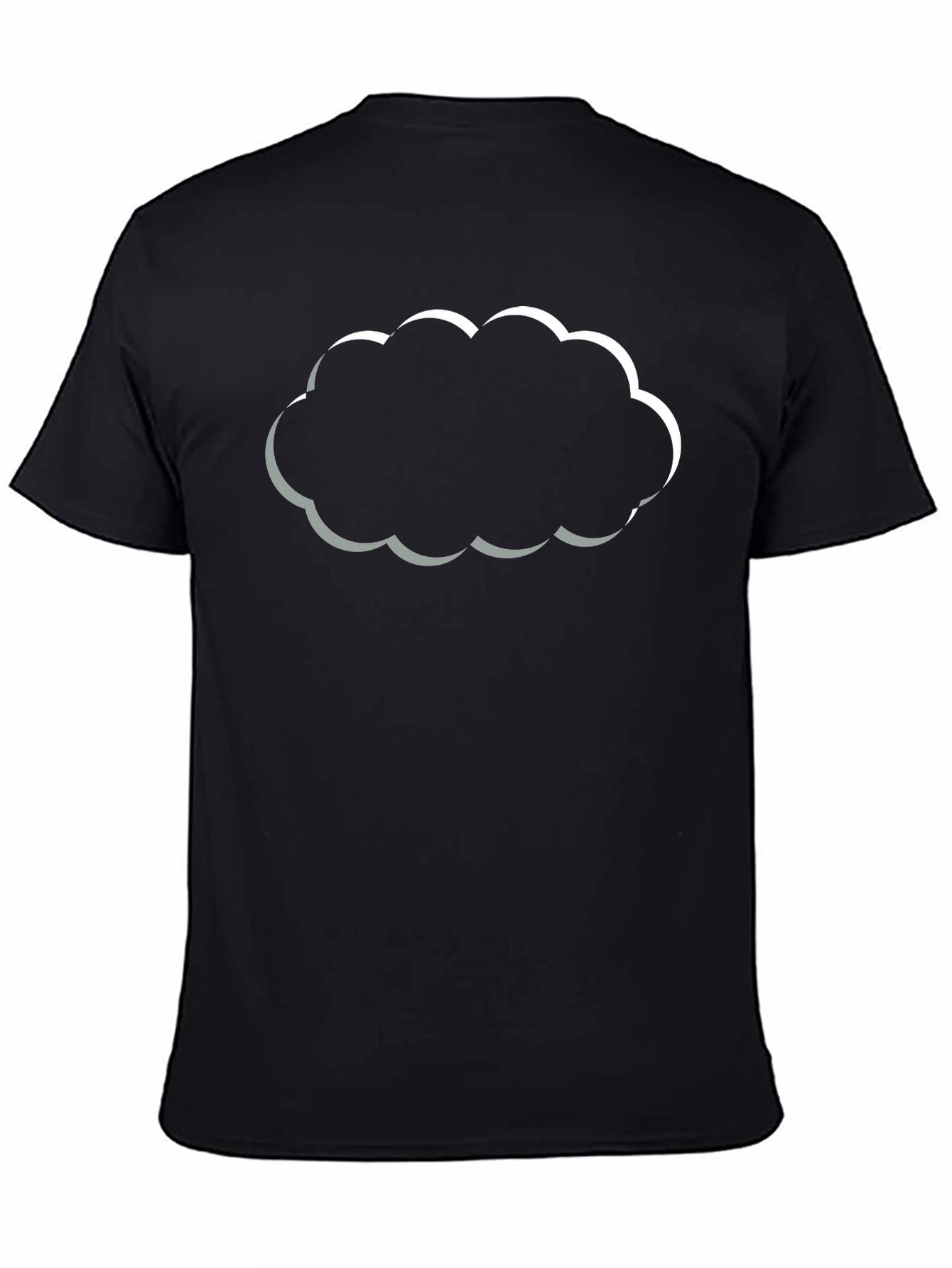 Cloud Graphic Black T-Shirt - Trendy & Stylish
