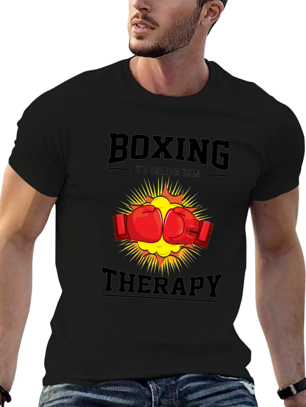 Boxing Therapy T-Shirt - Punch Away Your Problems!