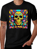 Psychedelic Skull Graphic Tee - D-Nial Design
